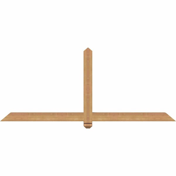 Ekena Millwork Eugene Smooth Timber Gable Bracket, Western Red Cedar, 72"W x 30"H x 3 1/2"D x 3 1/2"F, 10/12 Pitch GBW072X30X0404EUG00SWR - main